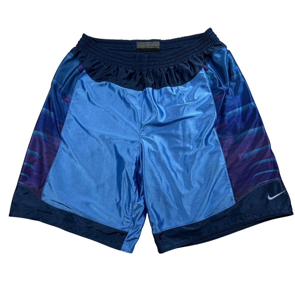 Vintage Y2K Nike Reversible Basketball Shorts Mens Large Blue Mesh Athletic
